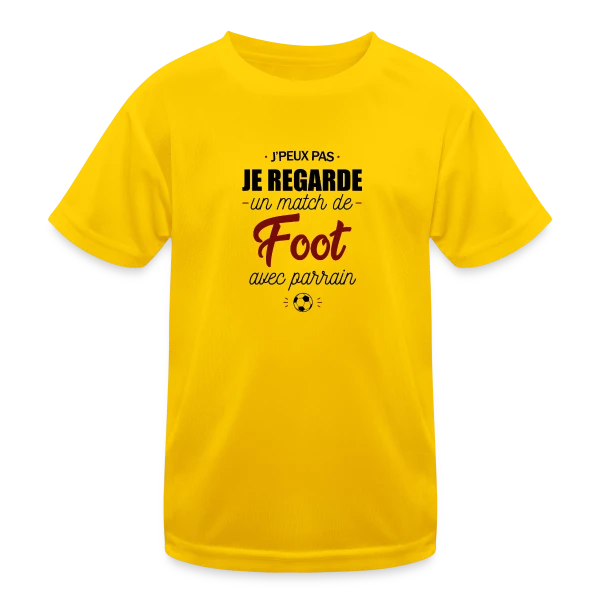 J'peux pas, j'ai match de foot avec Parrain ! sur T-shirt sport Enfant
