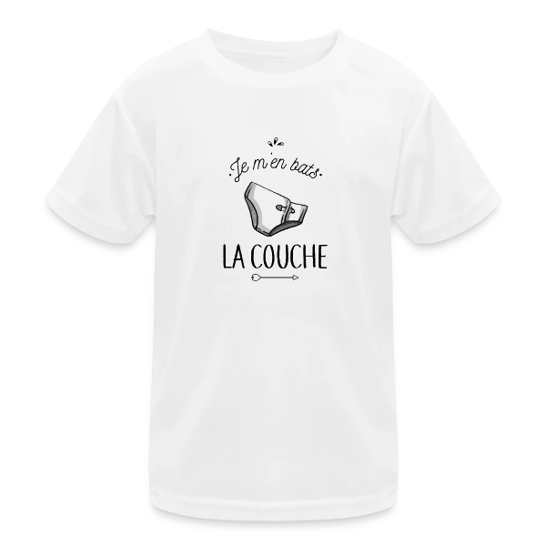 Je m'en Bats la Couche : Humour & Décontraction sur T-shirt sport Enfant