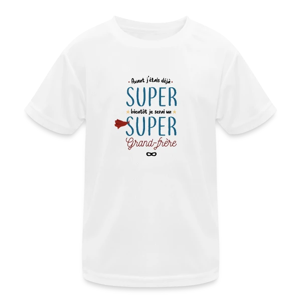 Futur Super Grand Frère sur T-shirt sport Enfant