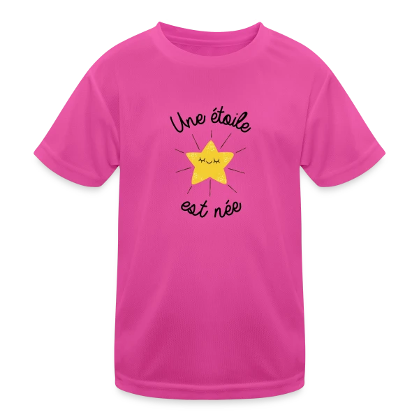 Une Étoile est Née sur T-shirt sport Enfant