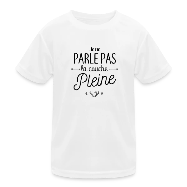 Je Ne Parle Pas La Couche Pleine sur T-shirt sport Enfant
