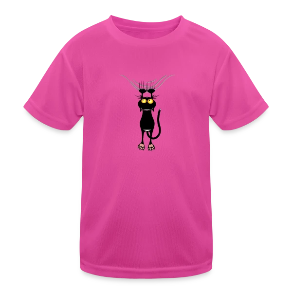 Chat Griffeur Amusant sur T-shirt sport Enfant