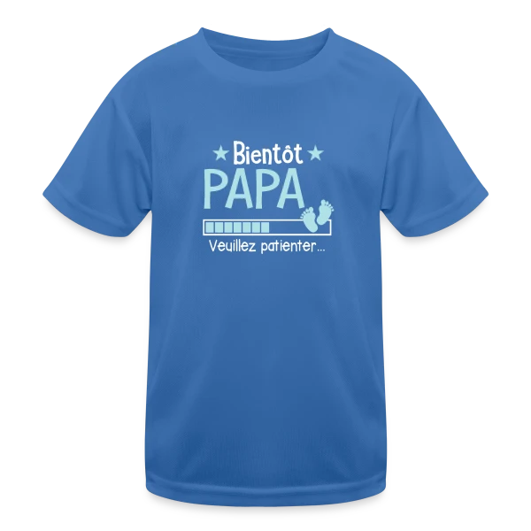 Bientôt Papa : Le Cadeau Idéal du Futur Père sur T-shirt sport Enfant