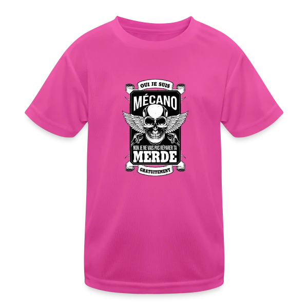 Oui Je suis Mécano, je ne vais pas Réparer ta Merde Gratuitement - Humour Garagiste sur T-shirt sport Enfant