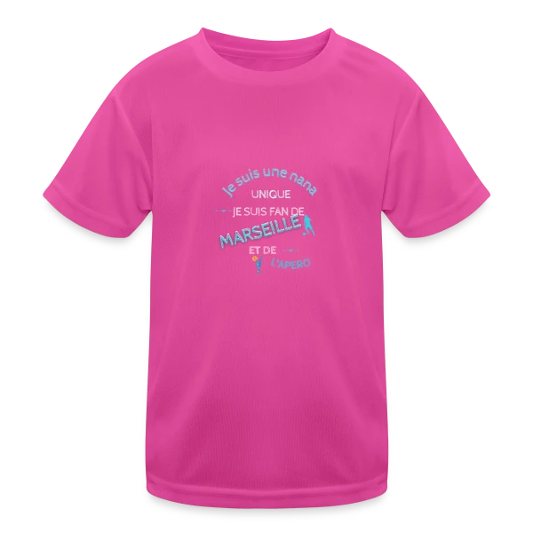 Nana Unique Marseille Apéro sur T-shirt sport Enfant