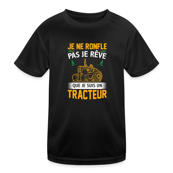 Je rêve que je suis un tracteur sur T-shirt sport Enfant