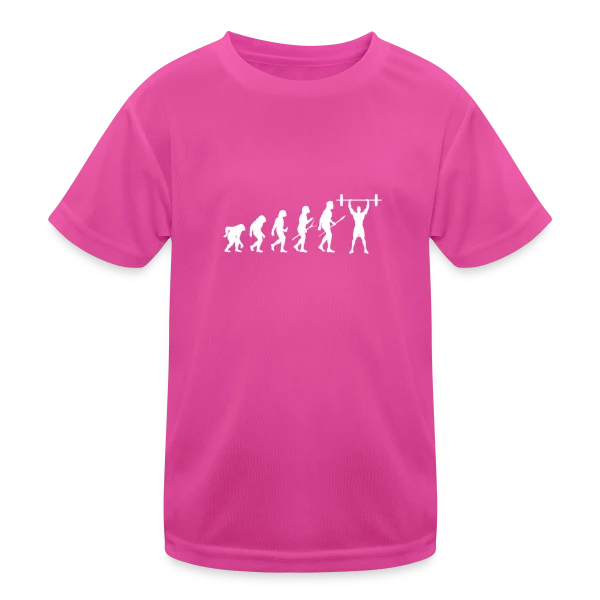 Humour Musculation: L'Évolution du Sportif sur T-shirt sport Enfant