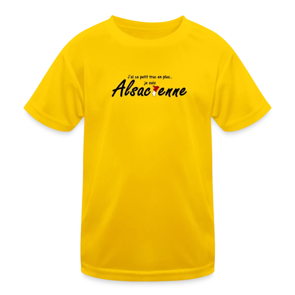 Je suis Alsacienne Humour sur T-shirt sport Enfant