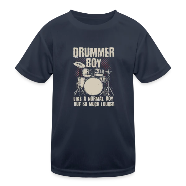 Batteur Garçon Un Peu Plus Fort sur T-shirt sport Enfant