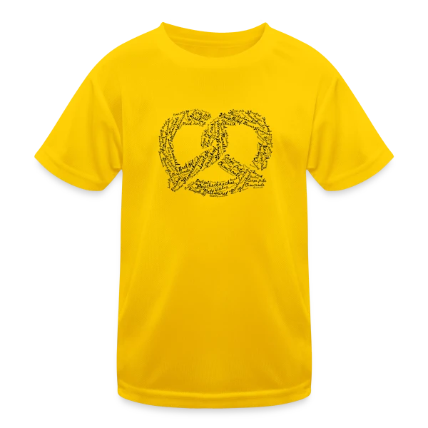 Brezel Mots Alsaciens Gourmands sur T-shirt sport Enfant
