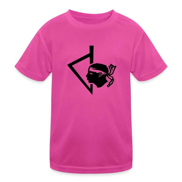 Tête de Maure Corse Classique sur T-shirt sport Enfant
