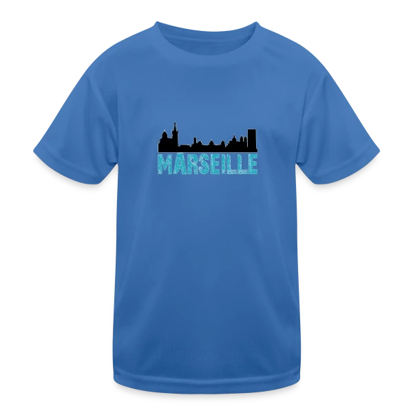 Skyline Marseille Urbaine sur T-shirt sport Enfant