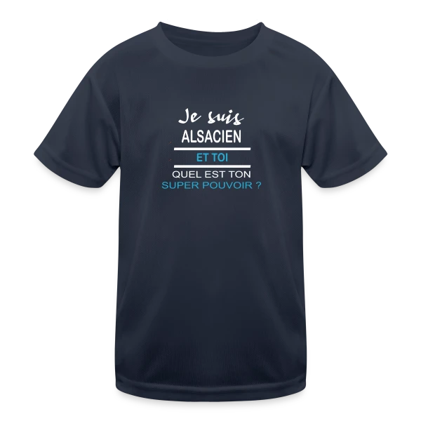 Mon Super Pouvoir Alsacien sur T-shirt sport Enfant