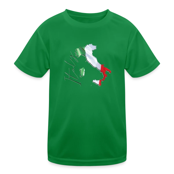 Italie Tricolore Élégante sur T-shirt sport Enfant