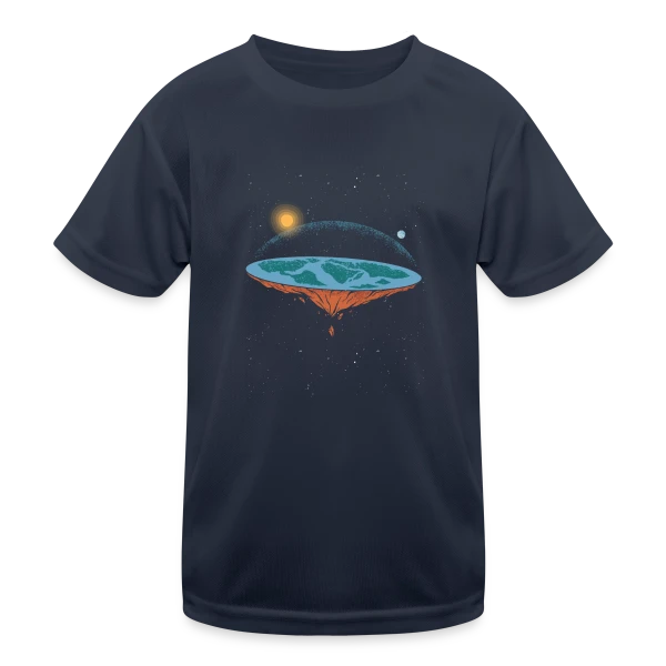 Terre Plate Univers sur T-shirt sport Enfant