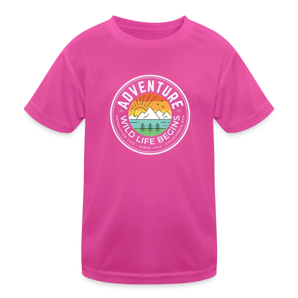 Lever de Soleil Montagneux sur T-shirt sport Enfant