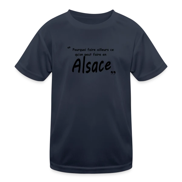 Design Alsace pour Alsaciens sur T-shirt sport Enfant
