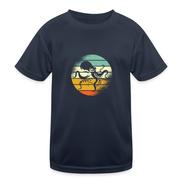 Pieuvre Rétro Océanique sur T-shirt sport Enfant