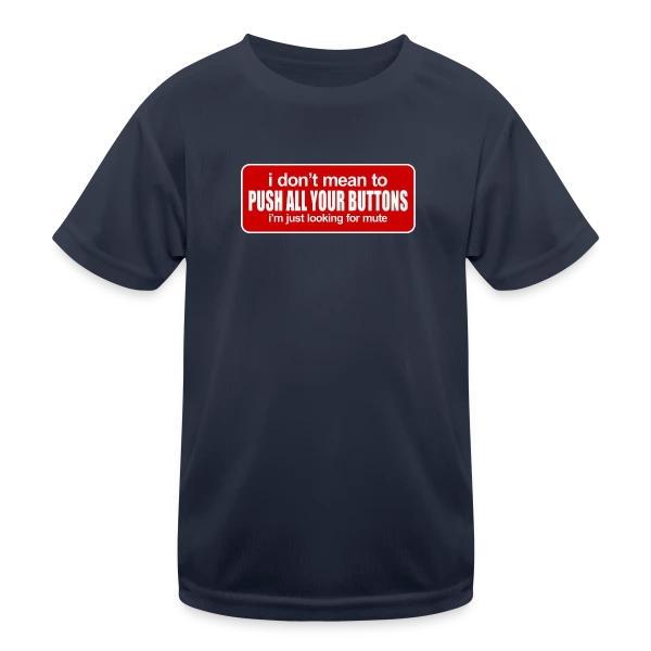 Boutons et Mode Silencieux sur T-shirt sport Enfant