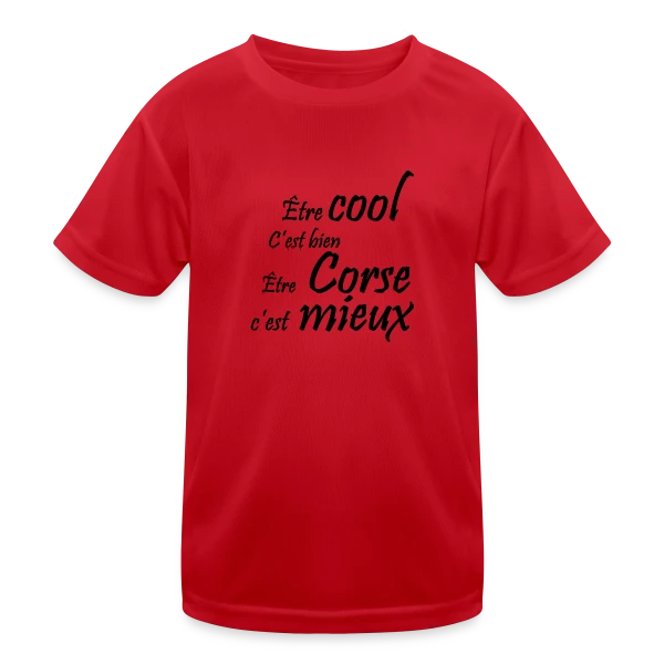 Humour 'Être Corse' sur T-shirt sport Enfant