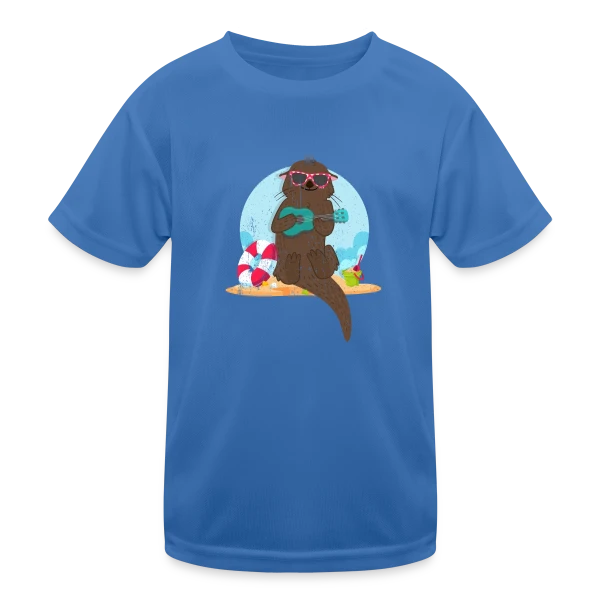 Loutre Musicienne Plage sur T-shirt sport Enfant