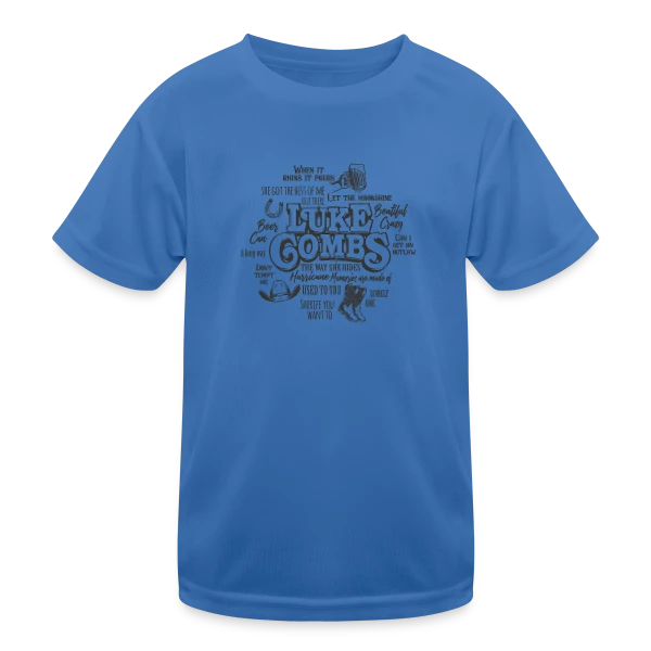 Luke Combs Chansons Country sur T-shirt sport Enfant