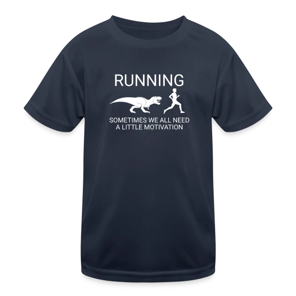 Dinosaure Coureur - Motivation Running sur T-shirt sport Enfant