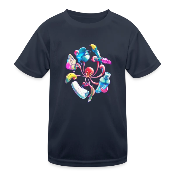 Pulpograffer : Poulpe Artiste Urbain sur T-shirt sport Enfant