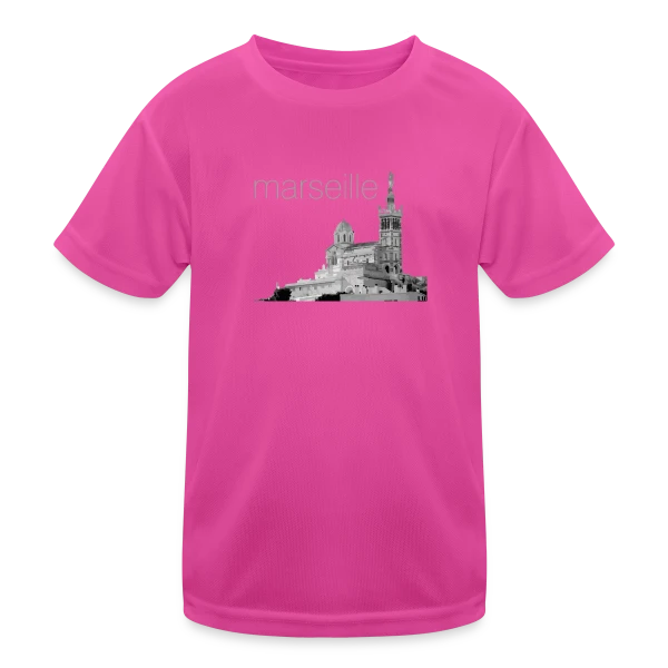 Notre-Dame de la Garde Marseille sur T-shirt sport Enfant