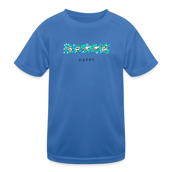 Bonheur en Langue des Signes sur T-shirt sport Enfant