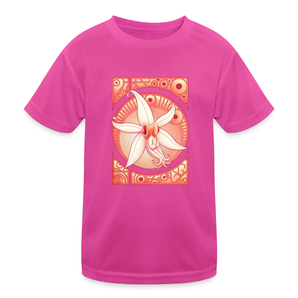 Orchidée : Élégance Florale Délicate sur T-shirt sport Enfant