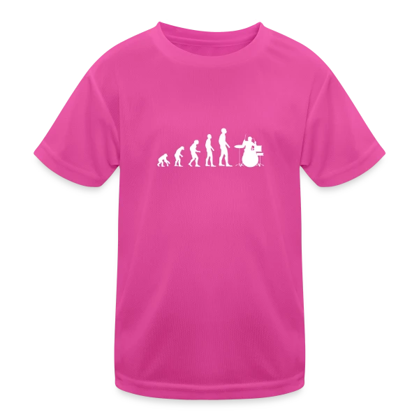 Évolution Batteur – L'Humour Rythmé sur T-shirt sport Enfant