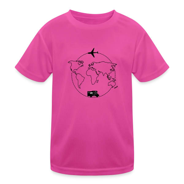 Voyage Autour du Monde sur T-shirt sport Enfant