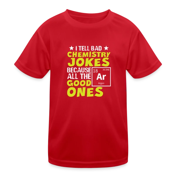 Blagues de Chimie Réussies sur T-shirt sport Enfant