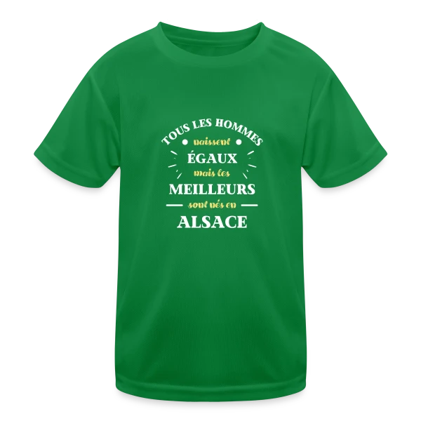 Hommes Égaux Alsace sur T-shirt sport Enfant