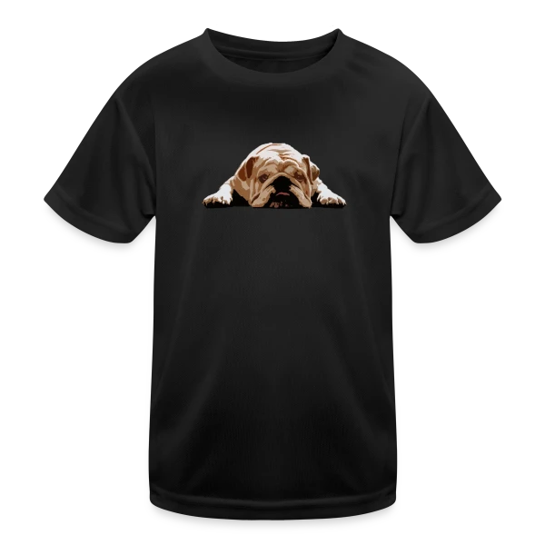 Bulldog Anglais Humour sur T-shirt sport Enfant