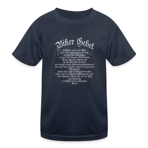 Moteur V-Twin Biker Prière sur T-shirt sport Enfant