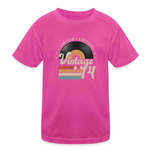 Vinyle Vintage 1974 – Anniversaire 49 ans sur T-shirt sport Enfant
