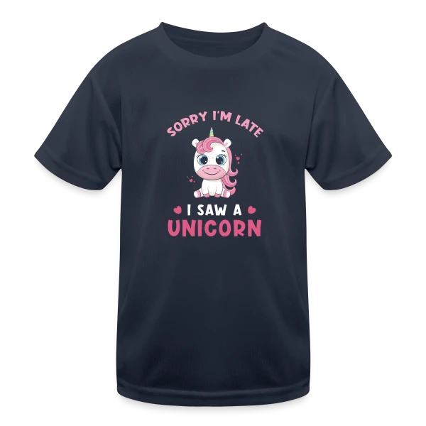 Licorne Mignonne en Retard sur T-shirt sport Enfant