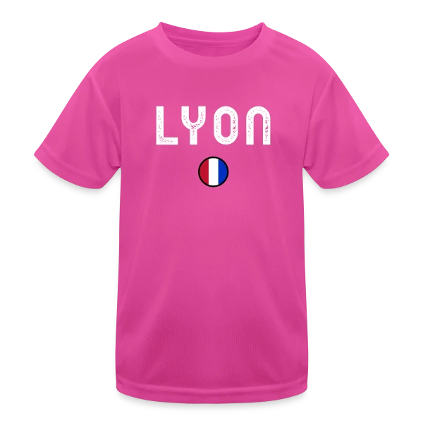 Drapeau Français Rond sur T-shirt sport Enfant