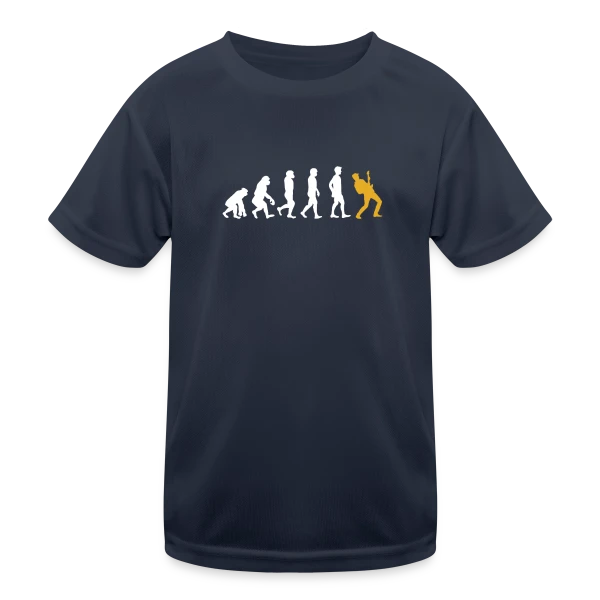 Évolution du Guitariste : De l'Homme à la Guitare sur T-shirt sport Enfant