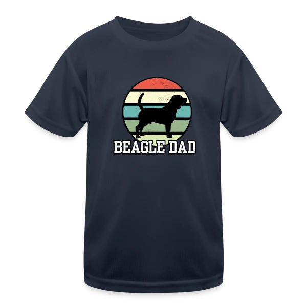 Papa Beagle Rétro sur T-shirt sport Enfant