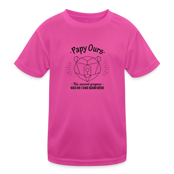 Papy Ours Grognon, Adoré Malgré Tout sur T-shirt sport Enfant