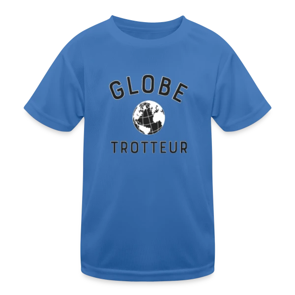 Globe Trotteur Humour sur T-shirt sport Enfant