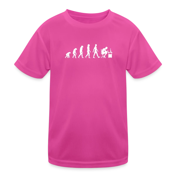 Évolution du Gamer : Du Singe au Zocker sur T-shirt sport Enfant