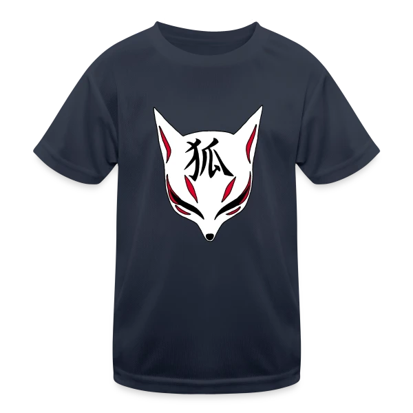 Renard Kitsune Manga & Kanji sur T-shirt sport Enfant
