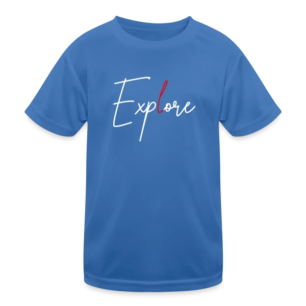 Exploration Élégante Rouge sur T-shirt sport Enfant