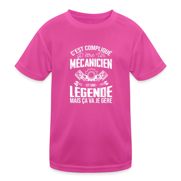 Mécanicien De Légende : C'est Compliqué, Mais Je Gère ! sur T-shirt sport Enfant