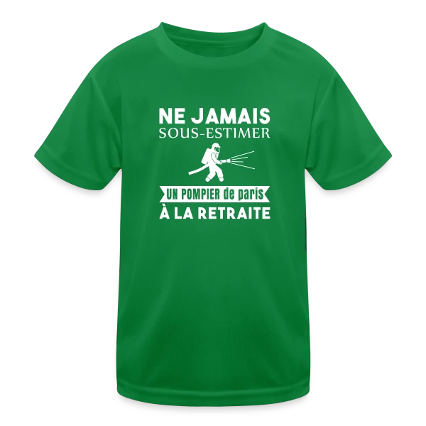 Pompier de Paris Retraité sur T-shirt sport Enfant