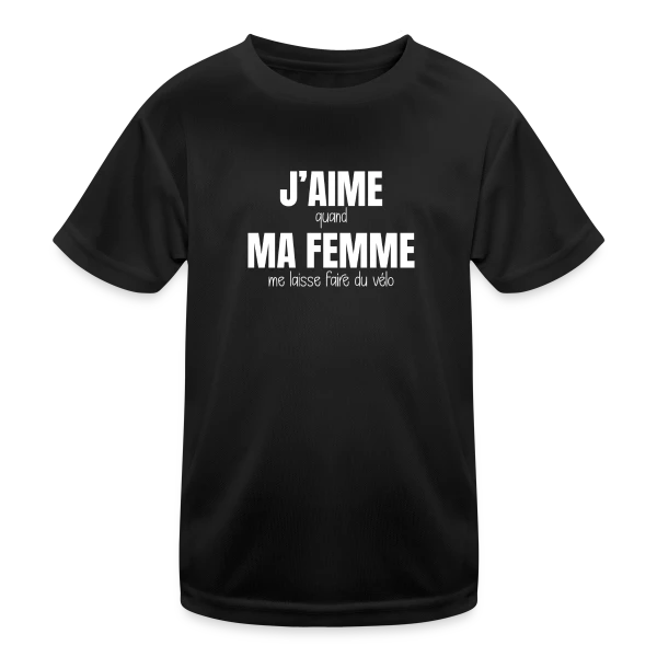 Vélo, Femme et Liberté sur T-shirt sport Enfant